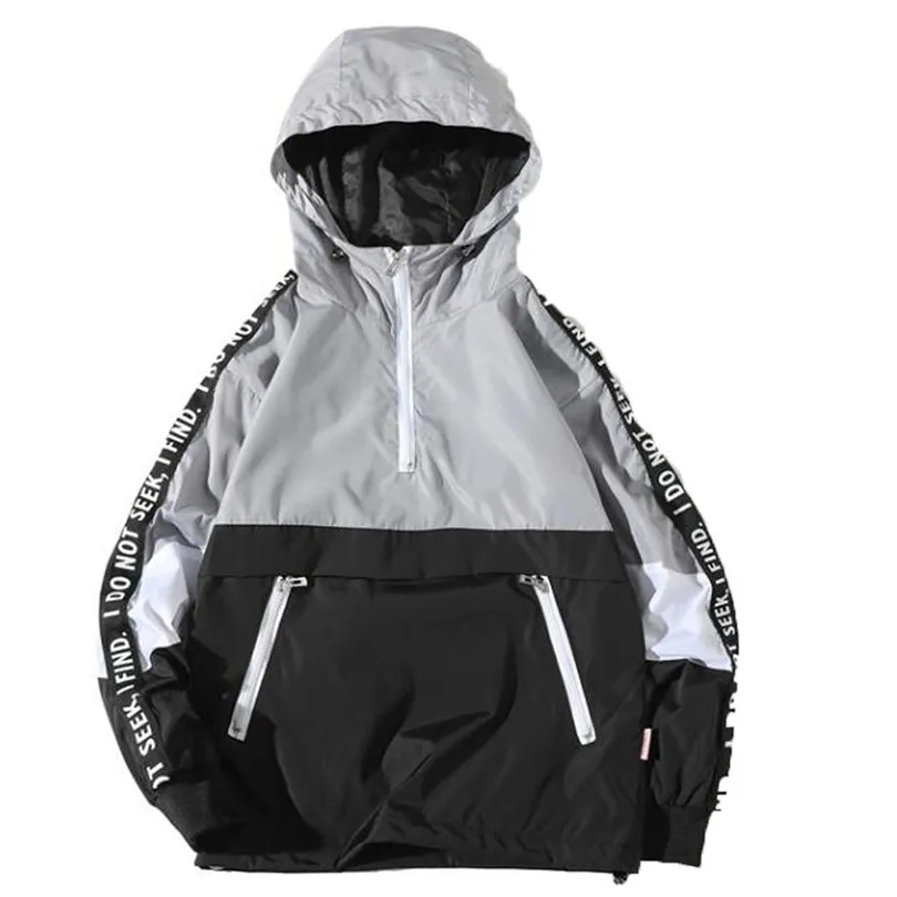 Winter Men Jacket Casual Coats Autumn Long Sleve Zipper Patchwork Hooded Sweatshirt CardiganTops Male Outwear #4M28 (8)