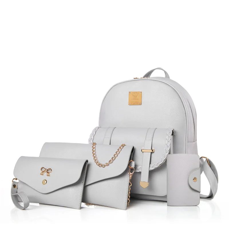 

4 piece / Set Women Backpack Waterproof PU Material Bag High Quality & Preferential Shopping Bags Elegant & Simple Free Shippin