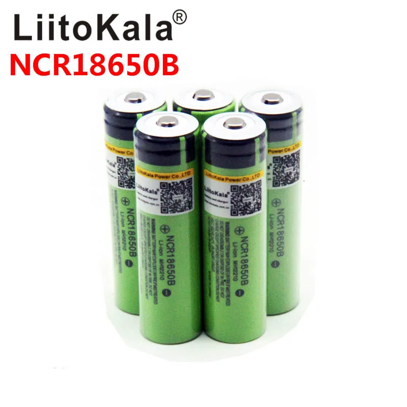 

Liitokala 100% Original 3.7v 3400mah NCR18650B 18650 Battery Lithium Rechargeable Battery For Flashlight batteries (NO PCB) Cell