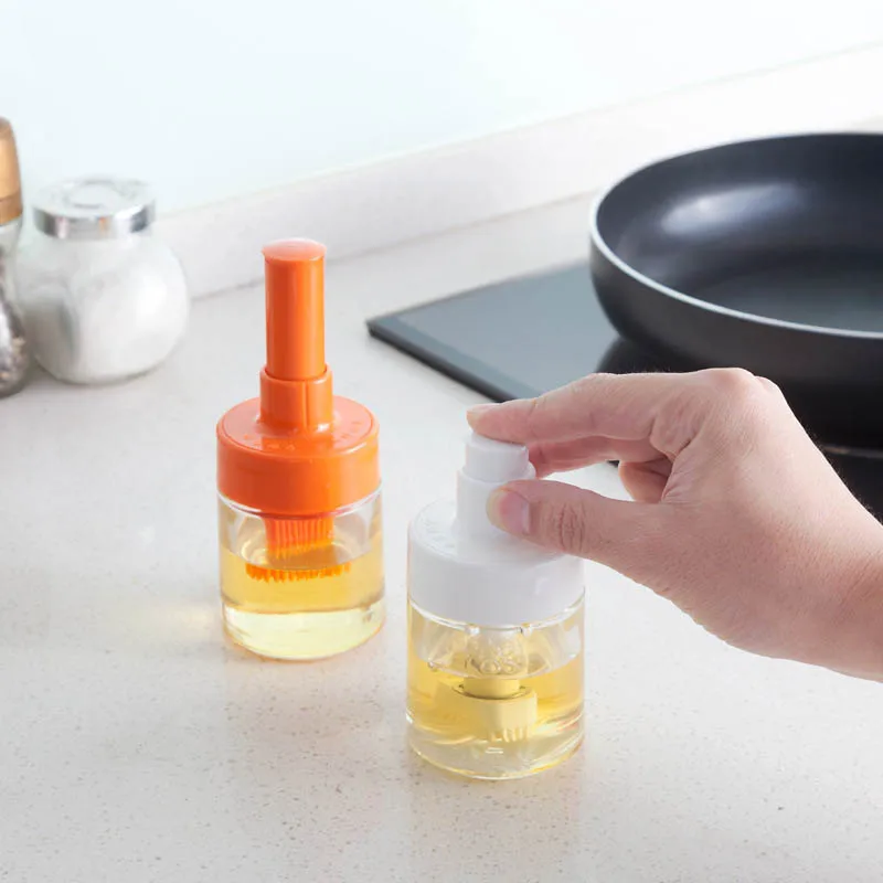 2 типа кисточки для бутылок с маслом Портативные Кухонные гаджеты для приготовления пищи инструмент для барбекю теплостойкий силикон щетка для запекания Кухонные гаджеты