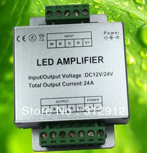 LED RGBW 4 канальный усилитель, DC12-24V вход, 6A* 4 канала на выходе