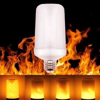 

E27 LED Flame Lamps E26 LED Flame Effect Fire Light Bulbs 7W Flickering Emulation Flame Lights 110V 220V SMD2835 Christmas Decor