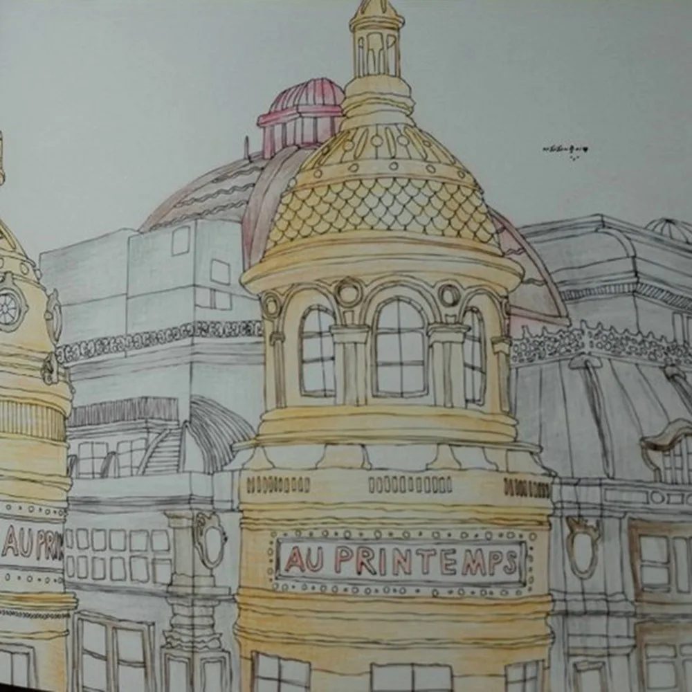 Paris Secrets Travel Unpacking Coloring Book Architecture Hand-painted Books Album Graffiti Painting Paris Secrets Travel Unpacking Coloring Book Architecture Hand-painted Books Album Graffiti Painting