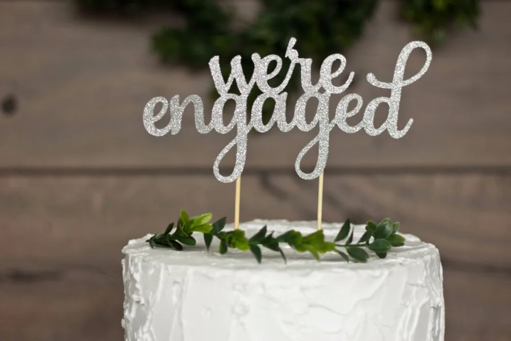 Cake Topper Engagement Cake Topper Bridal Shower Cake Topper We Re Engaged Cake Topper Engagement Decorations Cake Topper Engagement Cake Topperengagement Decoration Aliexpress