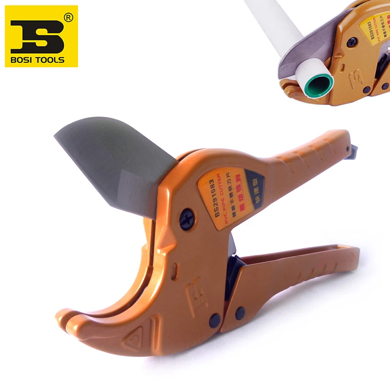 

free shipping BOSI quickly open ratcheting pvc tube cutting tool up to 42mm
