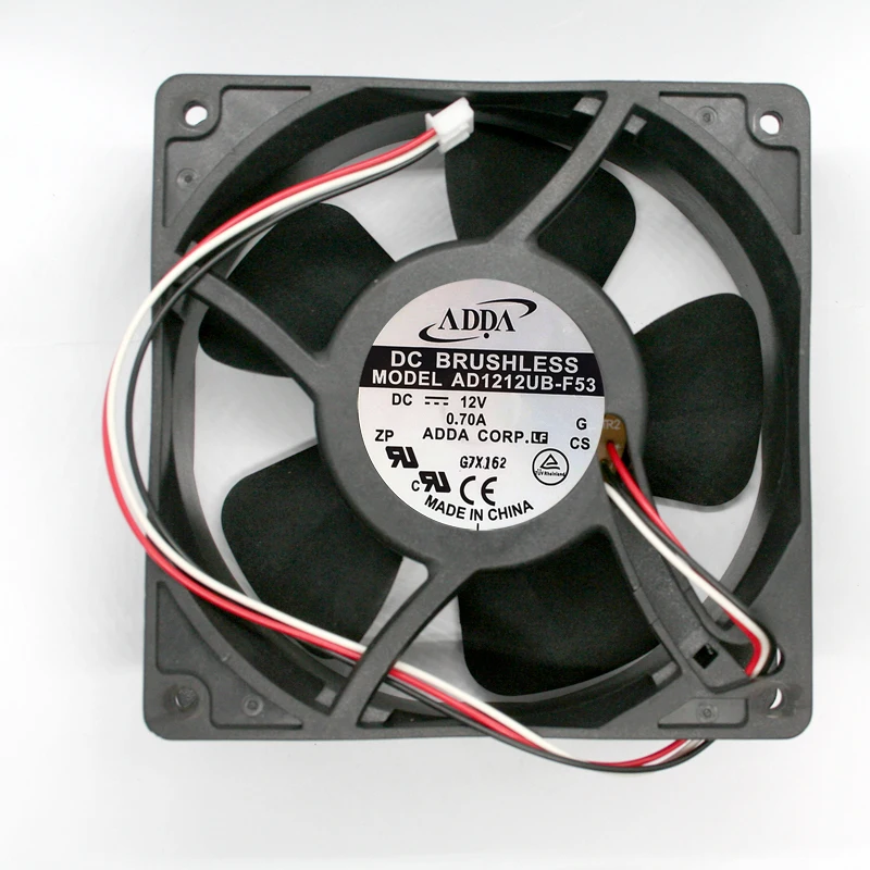 

ADDA AD1212UB-F53 DC 12V 0.70A 2 line 120x120x38mm 12cm two baering ball Server Square cooling fan