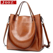 

Fashion luxury Women messenger bag large capacity simple Office Lady bag Women's Oil wax Leather Handbags Bucket TOP-handle bag