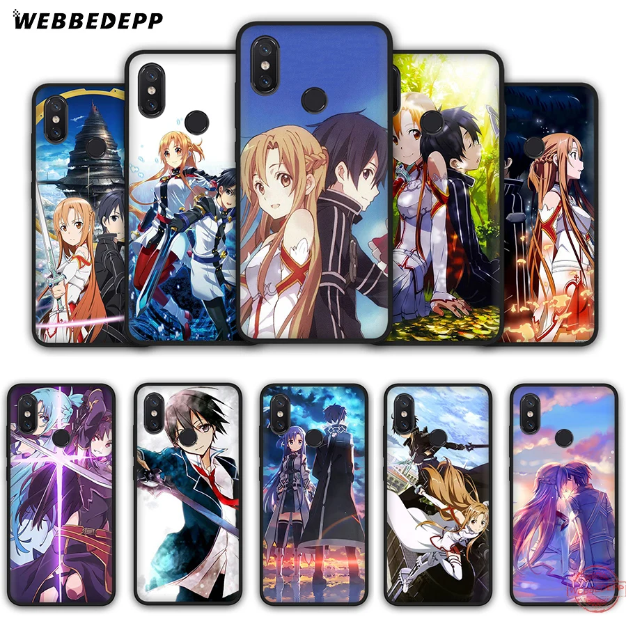Мягкий силиконовый чехол WEBBEDEPP Sword Art Online SAO Anime для Xiaomi Mi 6 8 9 SE MAX 3 A1 A2 Lite F1 |