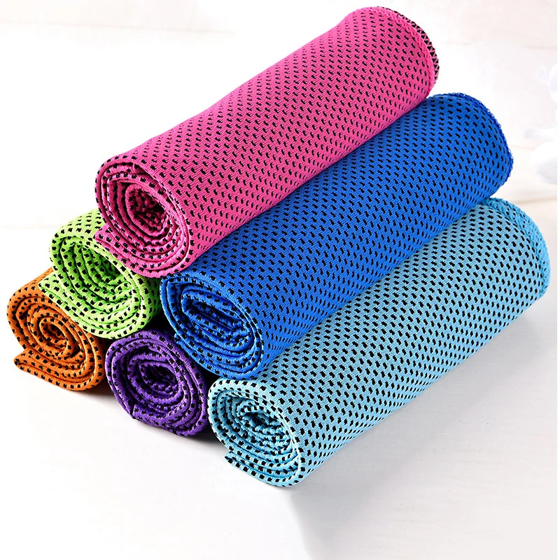 

Sale 30*90cm Double layer ice towel cooling cold sense sports ice towel sweat absorbent ice silk ice towel