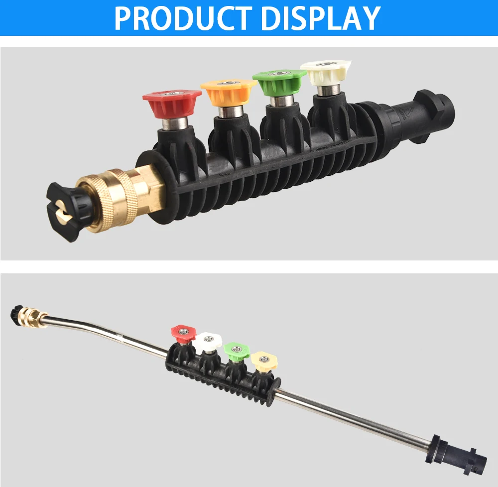Автомобильная моечная машина Металл струи воды распылитель палочка сопла для Karcher K серии Давление стиральная машина с 5 Быстрая наконечники форсунки K2 K3 K4 K5 K6