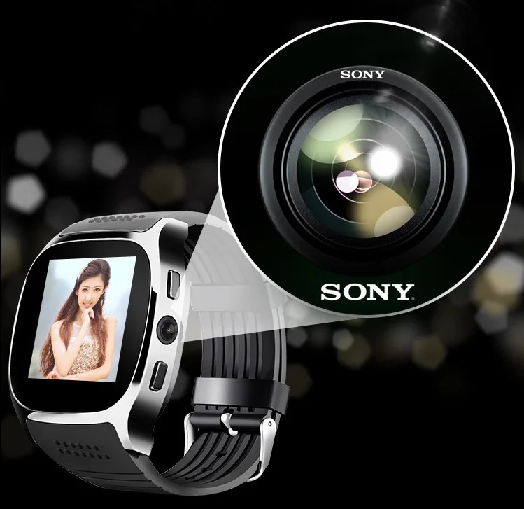 T8 Bluetooth Smart часы с слот sim карты 2.0 МП Камера mtk6261d 380mha Батарея для Android SmartWatch|bluetooth smart
