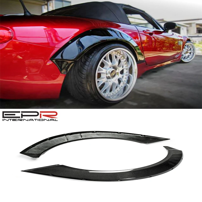 

MX5 NC Rallybacker Carbon Fiber Rear Wheel Arch(pair of rear arches only)For Mazda Glossy Fiber Wheel Flare