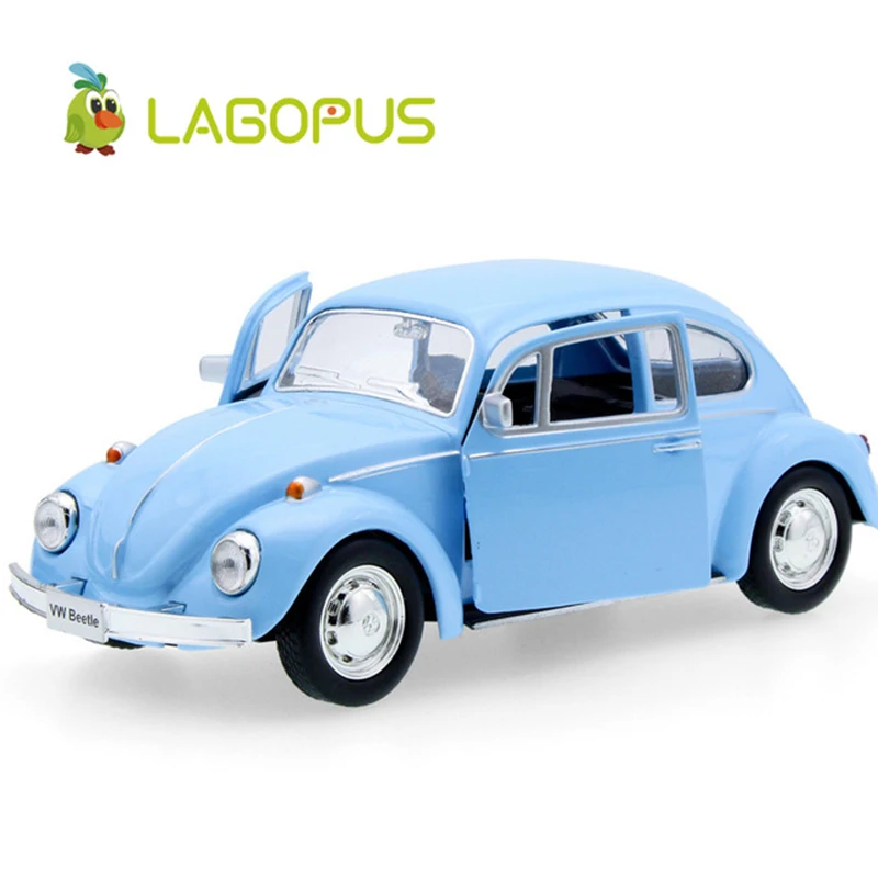 

lagopus Toy Car Mini Beetle Vintage Car Zinc Alloy Model Car Sound&light Pull Back Toy Doors Opened Collection Gift for Children