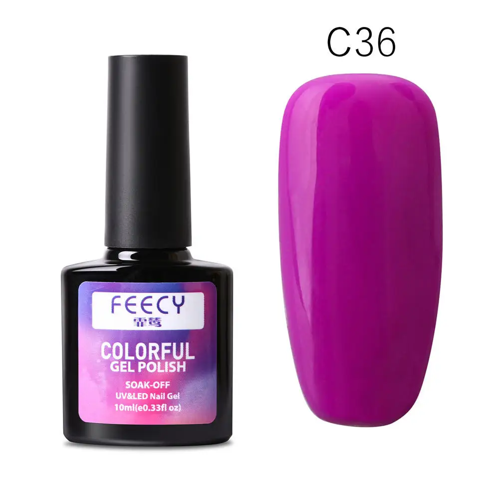 Gel Nail Polish Soak Off UV LED Gel Varnish Wipe Top Coat Color Nail Gel Polish DIY Nail Art Lacquer Manicure Nail Art Tool - Цвет: Feecy C36