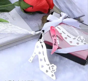 

100pcs/Lot+Unique Design Stylish Book Lovers Collection Shoe Bookmark Bridal&Wedding Favors and Gift For Guest