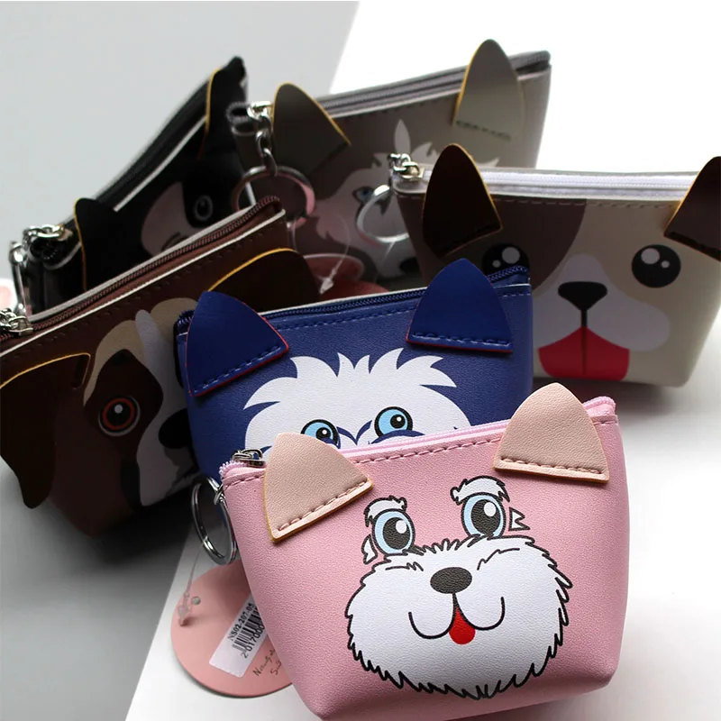

Cute Mini Puppy Coin Bag Keychain Cartoon Simple Wallet Key Ring Men Women Pendant Accessory Jewelry Gift LM3140