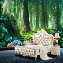 Пользовательские фото 3D обои современный свежий лес зеленый природа большая стена текстильная ткань гостиная спальня фон настенная роспись