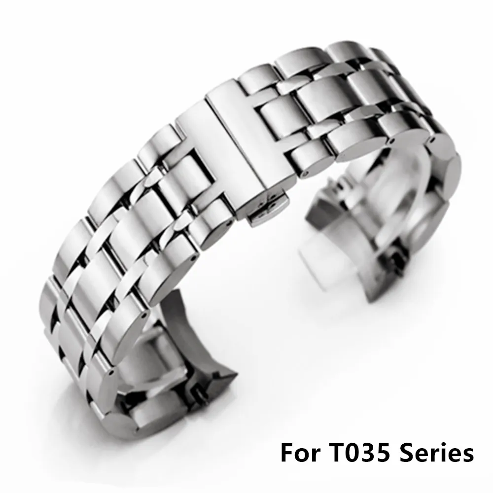 

22mm 23mm 24mm T035617 T035439 Watchband 316L Silver Solid Stainless Steel Watch Link for Tissot Couturier T035 Watch band