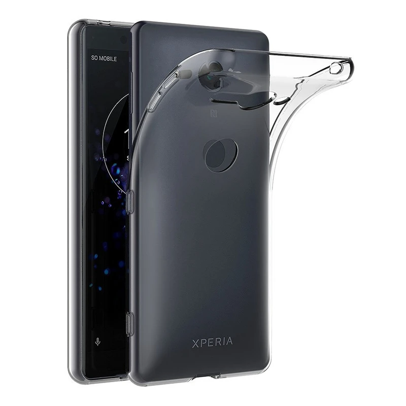 Transparent-Case-For-Sony-Xperia-XZ2-Compact-Soft-TPU-Silicone-Gel-Clear-Back-Bag-Coque-Case