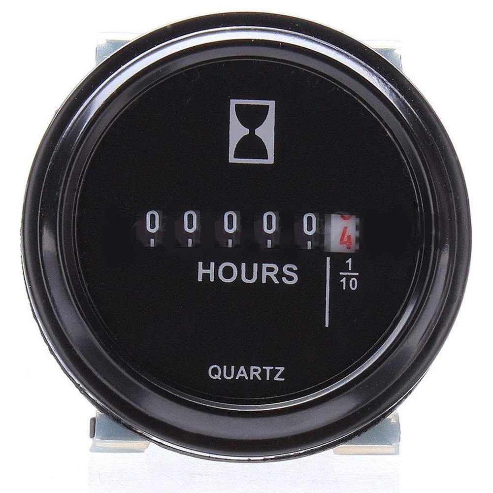 

Durable Quartz Hour Meter Car Use Steady Gauge Digital Display Mechanical Round Accurate