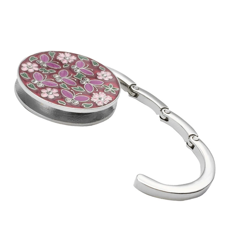 

Mini Foldable Folding Table Handbag Hook Purse Tote Flower Shape Metal Bag Table Hanger Holder Decoration for Home