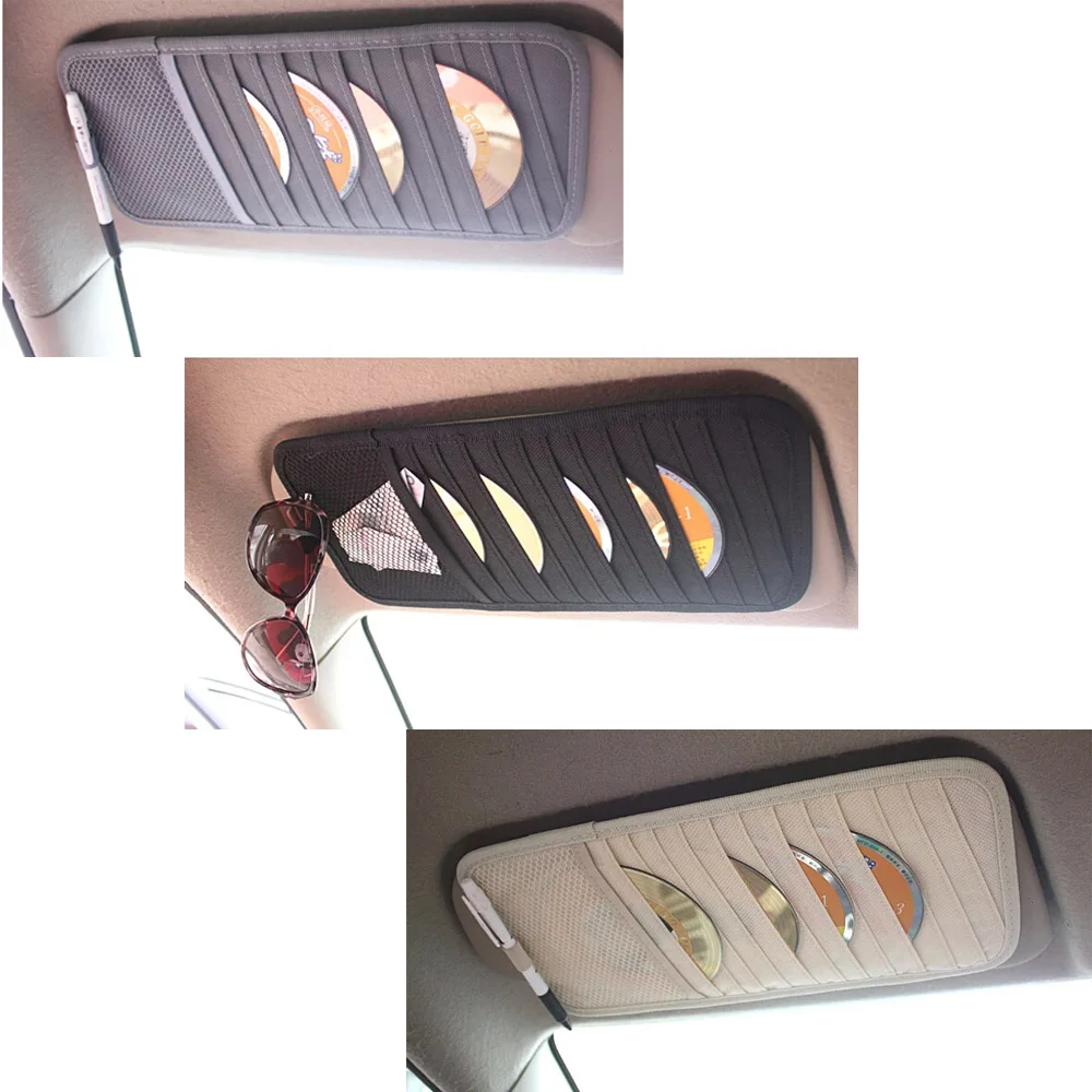 High Quality Car Visor Case Durable Material Car DVD CD Disk Card Holder Bag Car Visor Pen CD