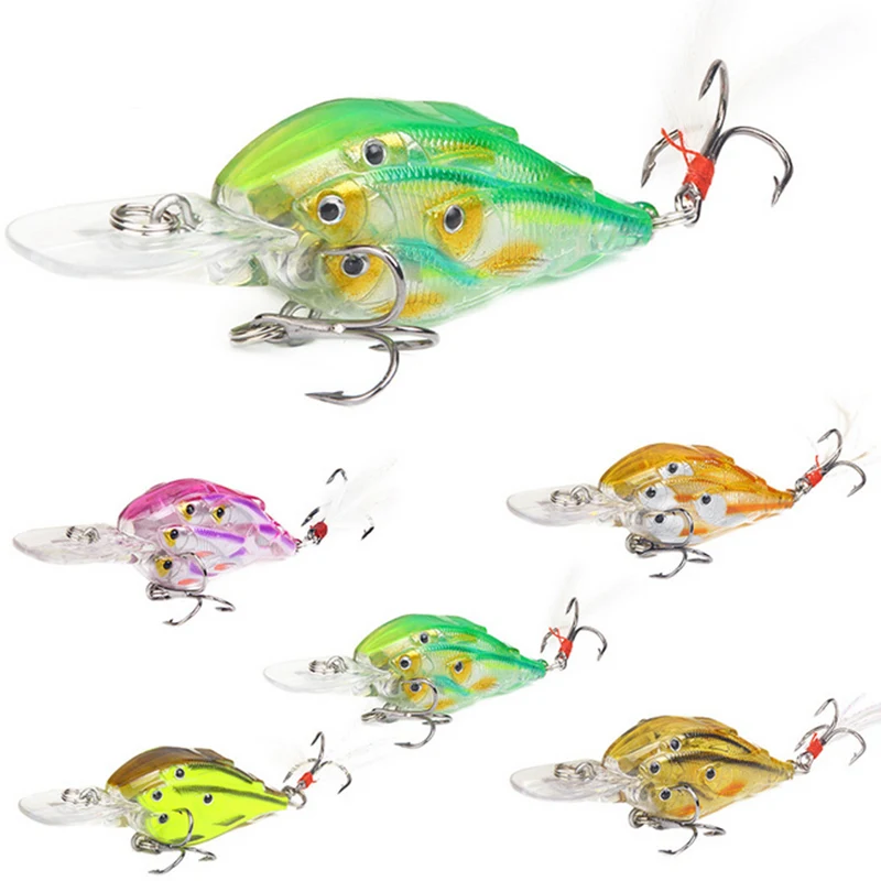 

1PCS 7.5CM 6G Fishing Lure Artificial Lifelike Fish school Hard Bait Swimbait Grankbait Bass wobbler Pike Fishing Tackles