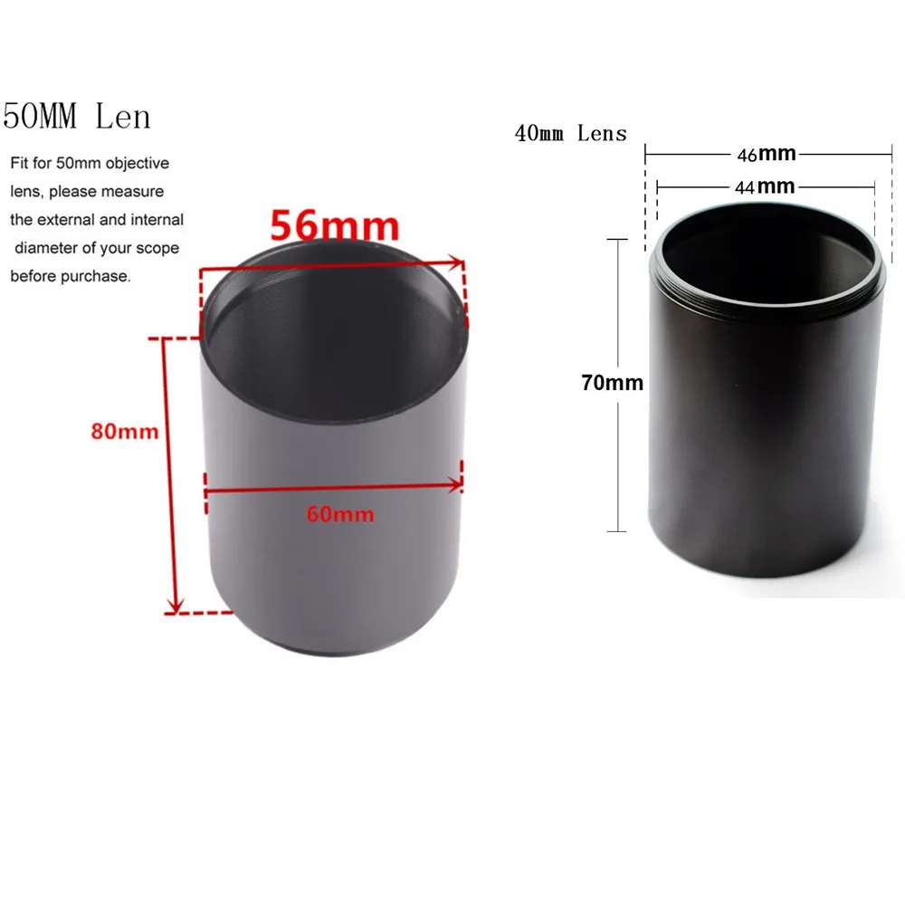 1 шт. 40 мм/50 мм Объектив металлический Тактический солнцезащитный козырек трубка солнцезащитный козырек для большинства 3-9x40EG или 50AOE объектив прицел