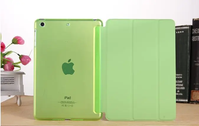 Роскошный ультра тонкий смарт-чехол-книжка с подставкой из искусственной кожи чехол для iPad 2/3/4 6 mini air 11 pro retina интеллектуальной покоя - Цвет: Green