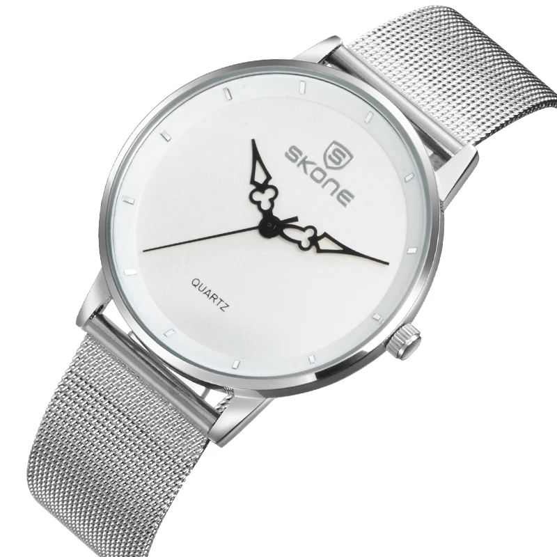 

Skone Simple Quartz Watch Gold Mesh Belt Women Watches Fashion Casual Brand Stainless Steel Ladies Clock relogio masculino