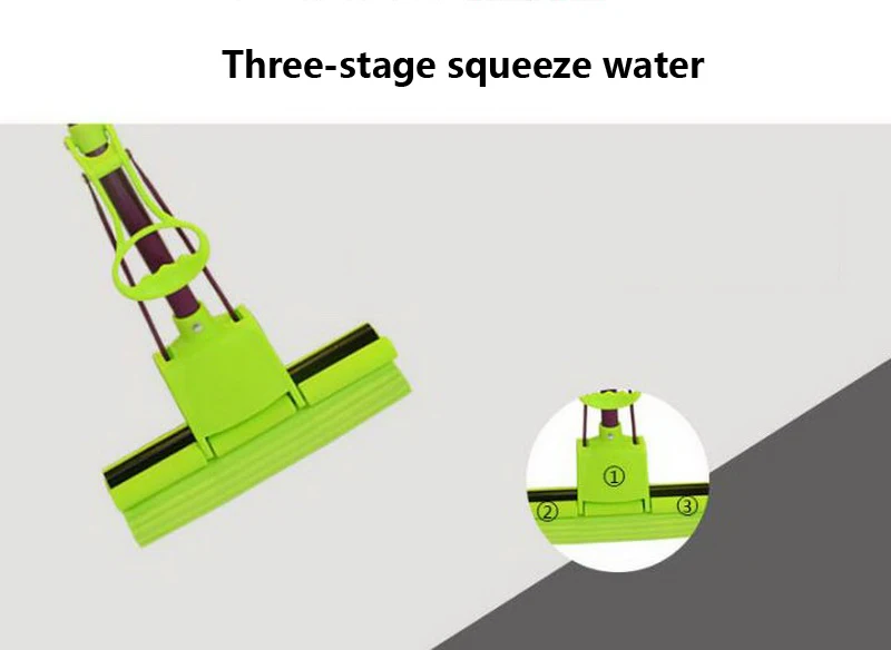 140204/Абсорбирующая губчатая швабра/стержни из углеродистой стали/Складная Швабра из водной губки/Швабра для выдавливания домашних клеевых хлопковых швабр/