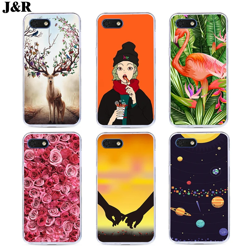 J&ampR Ultra Thin Case 5.45&quot For Huawei Y5 2018 Cover Silicone Y 5 Prime/LITE Soft Cases Phone Bags Lovely Cat |