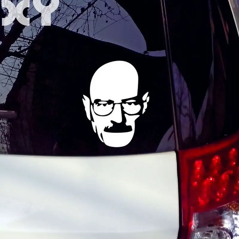 Виниловая наклейка Heisenberg на окно автомобиля во все тяжкие Уолт белая машину