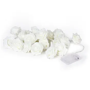 

20Pcs Rose Flower Wedding Party Christmas Decoration String LED Lights Warm White