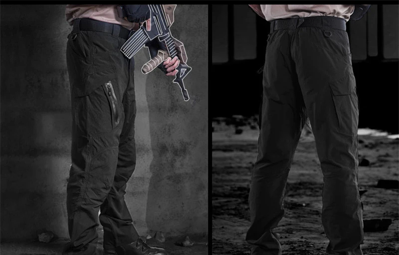 Городские тактические брюки-карго, мужские армейские военные брюки, хлопковые брюки с множеством карманов, эластичные мужские повседневные брюки
