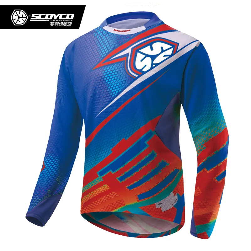 SCOYCO Мотокросс костюм внедорожные MTB DH MX Гонки футболка с длинными рукавами летняя