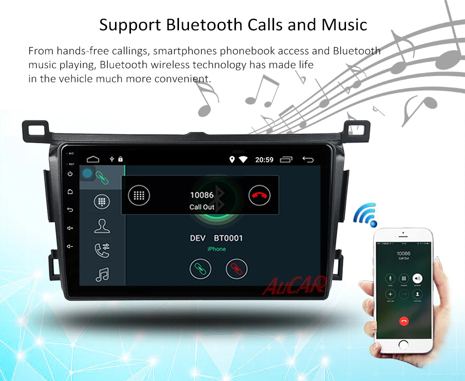Excellent 9" 2 Din 1 Din Android 8.1 Car Radio for Toyota RAV4 2013 2014 2015 2016 2017 2018 2019 Stereo Video GPS Multimedia 12