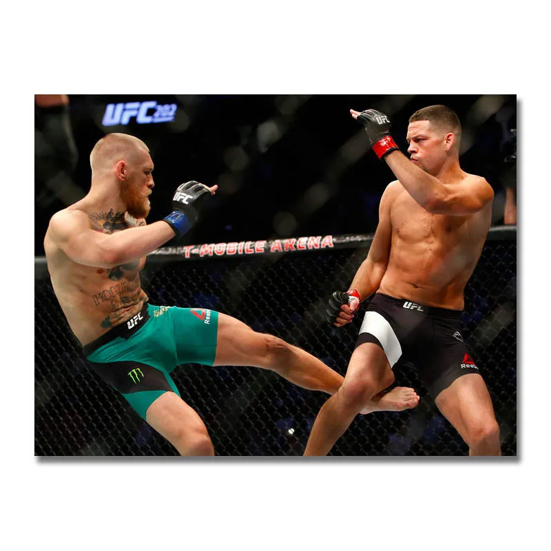 

Art Silk Or Canvas Print CONOR McGREGOR VS NATE DIAZ Boxing Poster 13x18 24x32 inch For Room Decor Decoration-012