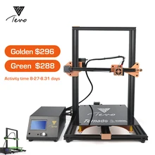 TEVO Tornado 3D Printer Fully Assembled Aluminium Extrusion impresora 3d printer with Titan Extruder Large Printing Golden/Green