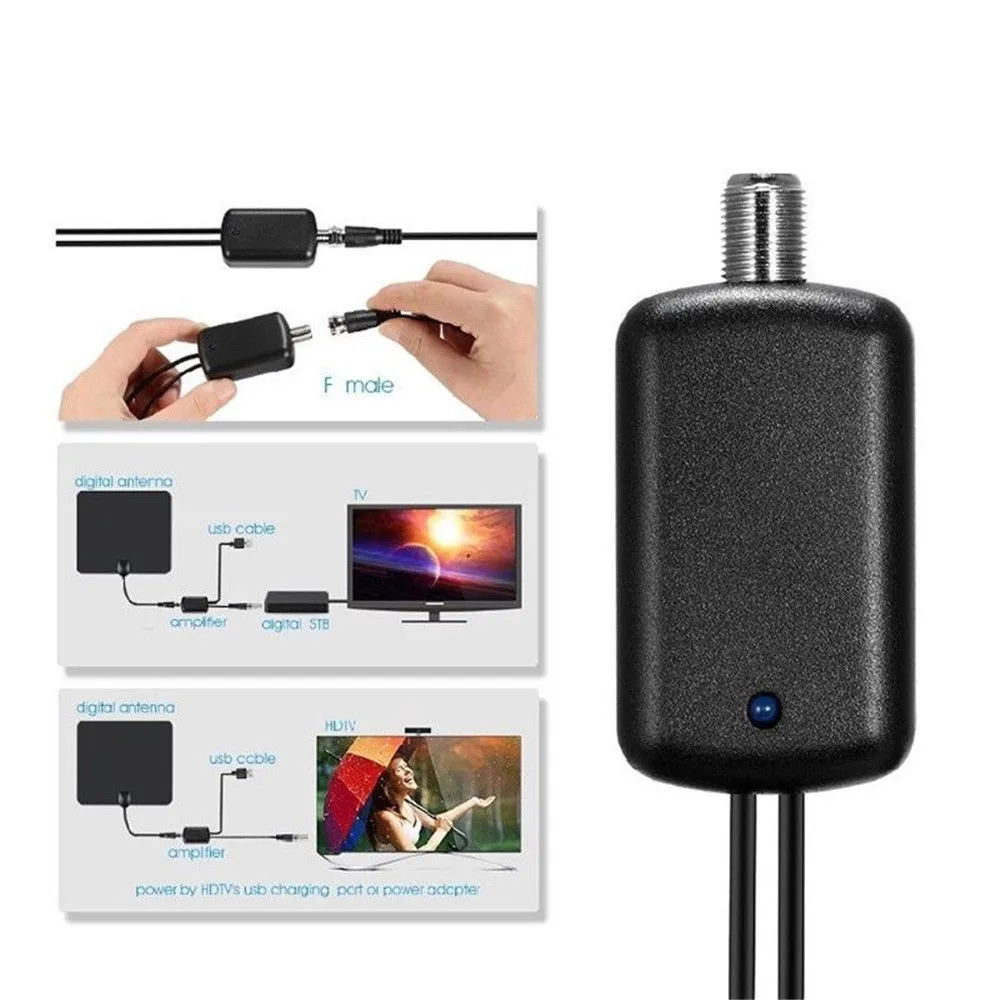 

2019 New Hot TV Signal Amplifier Booster Digital HD For Cable TV Fox Antenna HD Channel 25DB Adapter Drop Shipping #28