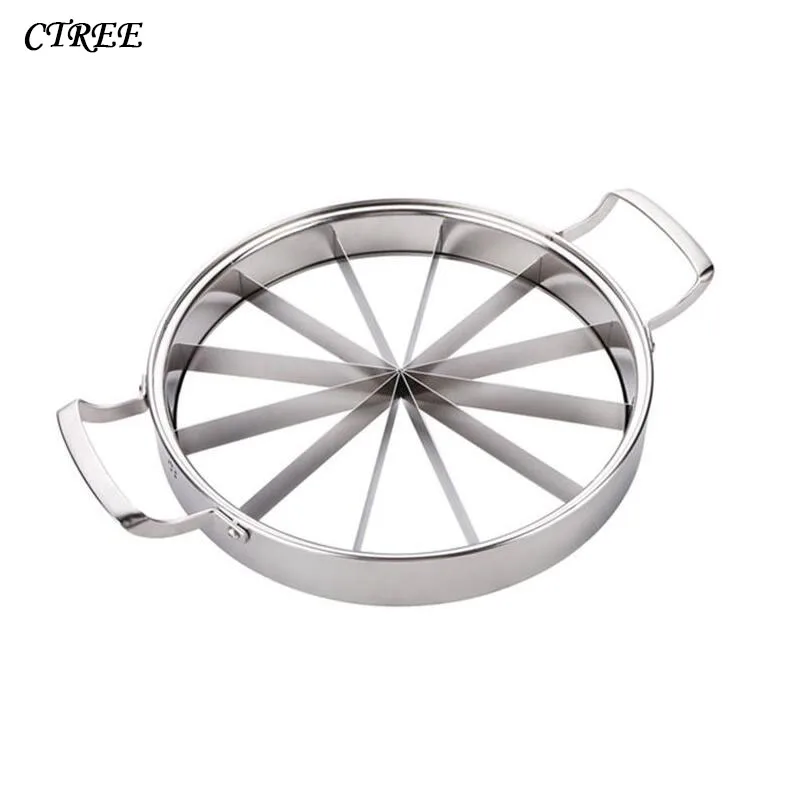 

CTREE Home Thicker Stainless Steel Watermelon Slicer Cantaloupe Cutting Seeder Slicer Kitchen Corer Melon Cut Fruit Tools C12