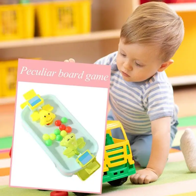 Plastic Frogs Eat Beans Desktop Game Parent-child Interactive Toy Children brain coordination ability classic puzzle Toys Random