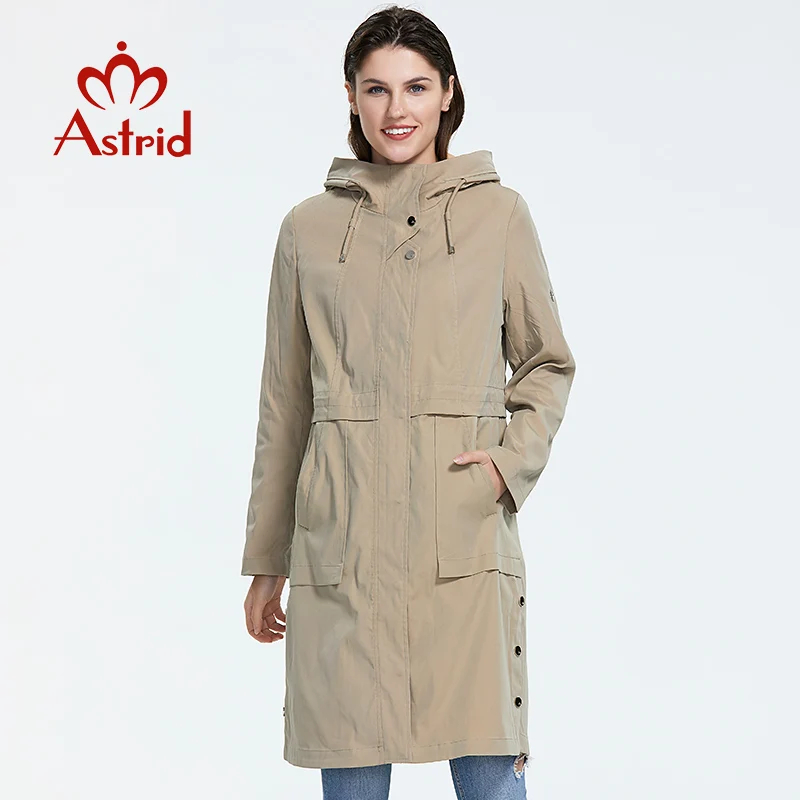 Astrid 2019 Осень новое поступление синий топ женский тренч плюс размер стиль средней