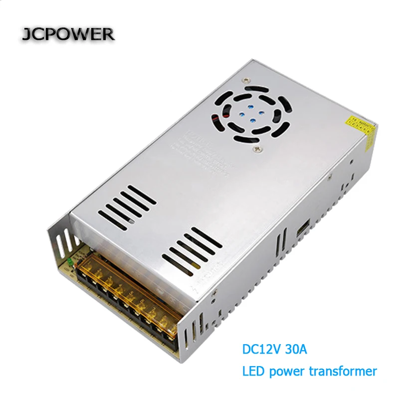 Адаптер питания JCPOWER 12 в пост. Тока 30 А 360 Вт для светодиодной ленты адаптер