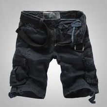 Карго х/Б мужские шорты летние однотонные шорты в уличном стиле мужские Masculino одежда бермуды Masculina Мужская одежда Повседневная однотонная