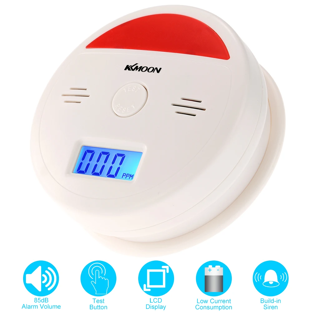 

Poisoning Smoke Gas Tester Sound Flash Warning Detector LCD CO Carbon Monoxide Alarm Sensor
