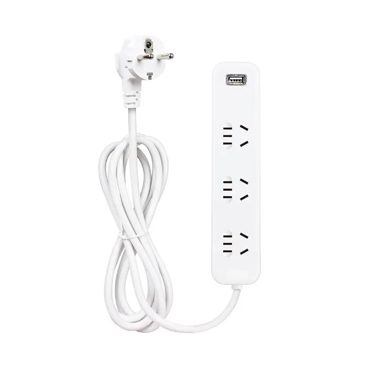 

High Quality1 USB Charging Ports Mini Power Strip EU Plug with 3 Sockets Electrical Plugs Adapters