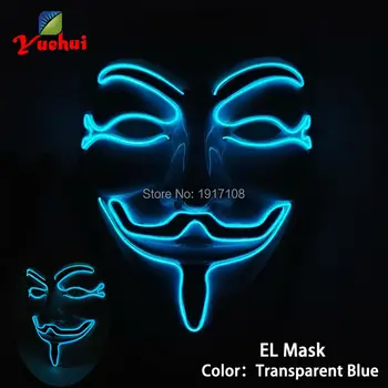 

2020 new arrival lighting V or Vendetta EL mask LED Party Mask Gift for party Halloween and Christmas By 3V Steady On Driver