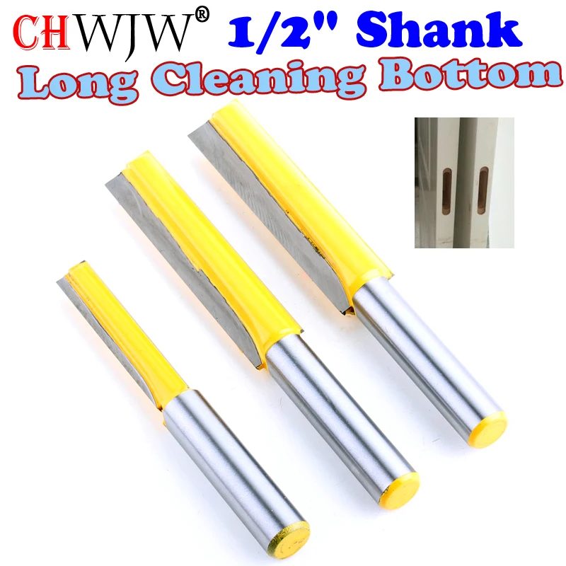 

1Pcs 1/2" Shank Long Cleaning Bottom Router Bit Cutter CNC Woodworking Clean Bits