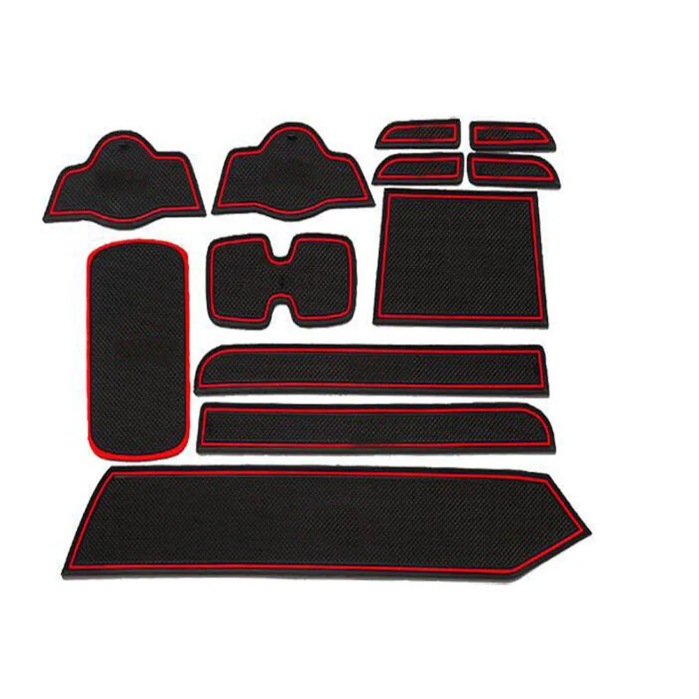 

Dongzhen 12pcs Car Non-Slip Interior Cup Cushion Door Mat Covers Cup Mat Fit For Suzuki Alto 2009-2015 Auto Door Groove Mat